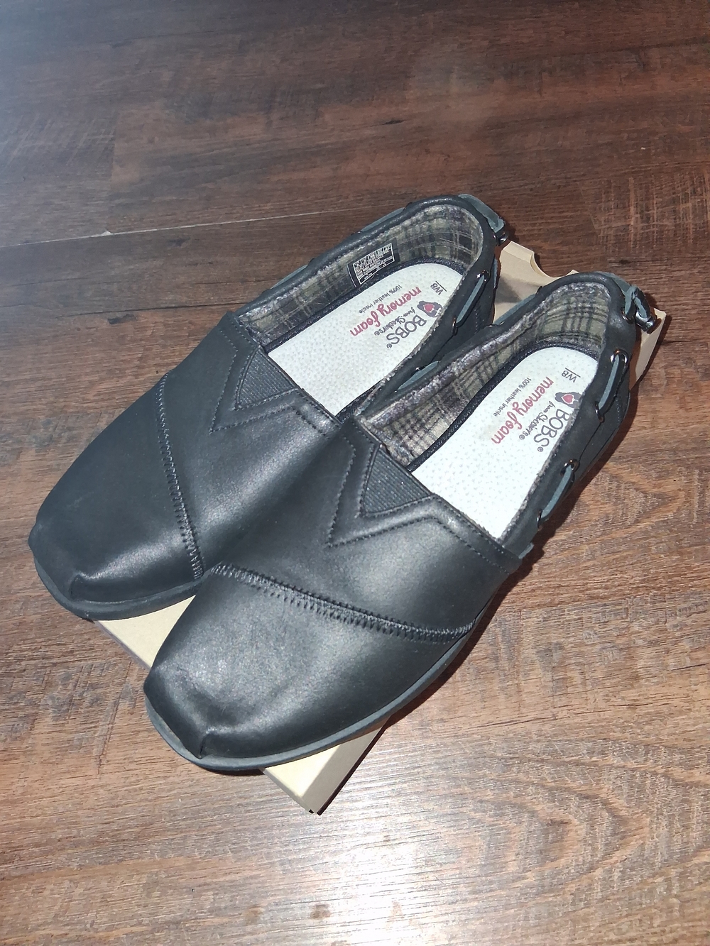 BOBS for Skechers Black Slip-On Comfort Loafers
